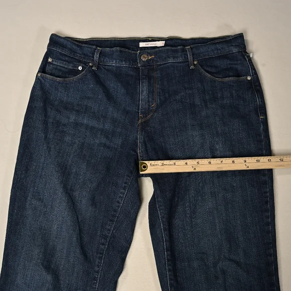 Levis 505 Jeans Womens Size 33 Straight Mid Rise Dark Wash Normcore Y2K - Picture 7 of 14
